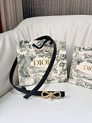 Kitlife Dior Belt Black With White Crystals And White CD Resin Beads 1.8CM - 2