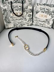 Kitlife Dior Montaigne Pearls Belt Black 1.5cm - 3