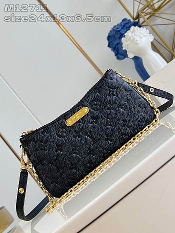 Kitlife Louis Vuitton Liv Pochette Bag Black M83301 24.5x13.5x6.5cm