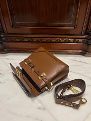 Kitlife Balmain Bbuzz 23 Calfskin Leather Shoulder Bag Brown 23x20x11cm - 3