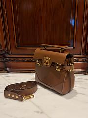 Kitlife Balmain Bbuzz 23 Calfskin Leather Shoulder Bag Brown 23x20x11cm - 5
