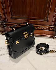 Kitlife Balmain Bbuzz 23 Calfskin Leather Shoulder Bag Black 23x20x11cm - 6