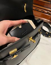 Kitlife Balmain Bbuzz 23 Calfskin Leather Shoulder Bag Black 23x20x11cm - 2