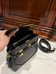 Kitlife Balmain Bbuzz 23 Calfskin Leather Shoulder Bag Black 23x20x11cm - 3