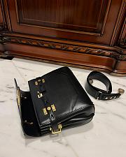 Kitlife Balmain Bbuzz 23 Calfskin Leather Shoulder Bag Black 23x20x11cm - 4