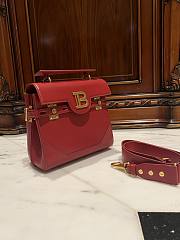 Kitlife Balmain Bbuzz 23 Calfskin Leather Shoulder Bag Red 23x20x11cm - 2
