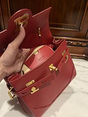Kitlife Balmain Bbuzz 23 Calfskin Leather Shoulder Bag Red 23x20x11cm - 3