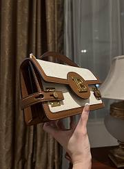Kitlife Balmain Bbuzz Raffia B-Buzz Shoulder 24 Bag Grey & Brown 24x14.5x4cm  - 4