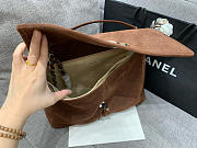 Kitlife Chanel Brown Nubuck Leather Natural Beautiful Flap Bag 34x25x10cm - 6