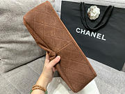 Kitlife Chanel Brown Nubuck Leather Natural Beautiful Flap Bag 34x25x10cm - 3