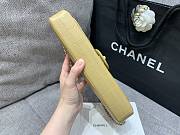 Kitlife Chanel East West Teal Chocolate Bar Quilted Chain Flap Bag Beige 26x12.5x4cm - 6
