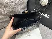 Kitlife Chanel East West Teal Chocolate Bar Quilted Chain Flap Bag Black 26x12.5x4cm - 5