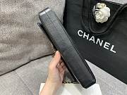 Kitlife Chanel East West Teal Chocolate Bar Quilted Chain Flap Bag Black 26x12.5x4cm - 4