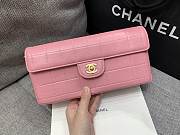 Kitlife Chanel East West Teal Chocolate Bar Quilted Chain Flap Bag Pink 26x12.5x4cm - 1