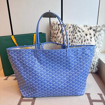 Kitlife Goyard Goyardine 2025 Floral Fantasy ST Louis Tote Bag Blue 34x15x28cm