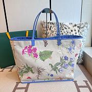 Kitlife Goyard Goyardine 2025 Floral Fantasy ST Louis Tote Bag Blue 34x15x28cm - 6