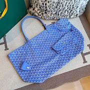 Kitlife Goyard Goyardine 2025 Floral Fantasy ST Louis Tote Bag Blue 34x15x28cm - 5