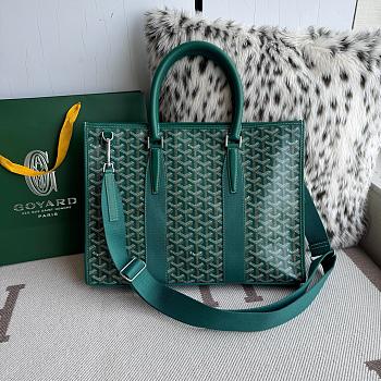 Kitlife Goyard Villette Jacquard PM Tote Bag in Green 39x6.5x29cm