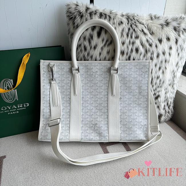 Kitlife Goyard Villette Jacquard PM Tote Bag in White 39x6.5x29cm - 1
