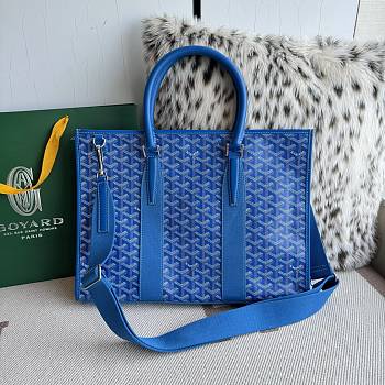 Kitlife Goyard Villette Jacquard PM Tote Bag in Blue 39x6.5x29cm
