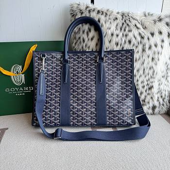 Kitlife Goyard Villette Jacquard PM Tote Bag in Dark Blue 39x6.5x29cm