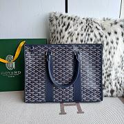 Kitlife Goyard Villette Jacquard PM Tote Bag in Dark Blue 39x6.5x29cm - 2