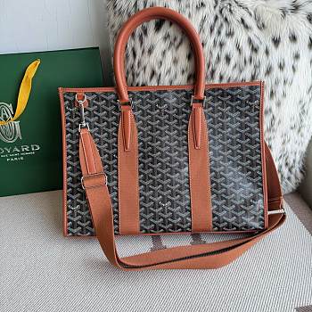 Kitlife Goyard Villette Jacquard PM Tote Bag in Black & Brown 39x6.5x29cm