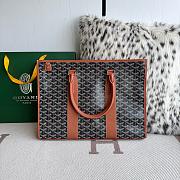 Kitlife Goyard Villette Jacquard PM Tote Bag in Black & Brown 39x6.5x29cm - 6