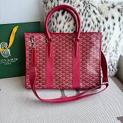 Kitlife Goyard Villette Jacquard PM Tote Bag in Red 39x6.5x29cm - 1