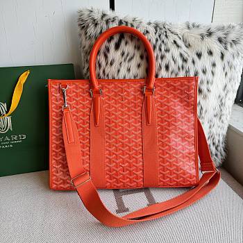 Kitlife Goyard Villette Jacquard PM Tote Bag in Orange 39x6.5x29cm 