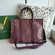 Kitlife Goyard Villette Jacquard PM Tote Bag in Burgundy 39x6.5x29cm - 1