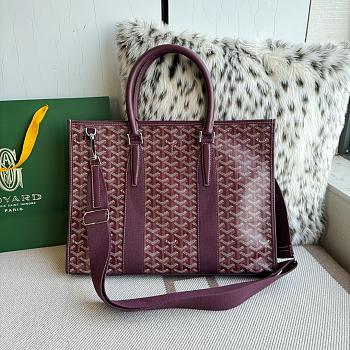 Kitlife Goyard Villette Jacquard PM Tote Bag in Burgundy 39x6.5x29cm