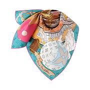 Kitlife Louis Vuitton Journey Scarf Blue 90x90cm - 6