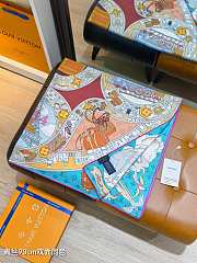 Kitlife Louis Vuitton Journey Scarf Blue 90x90cm - 3