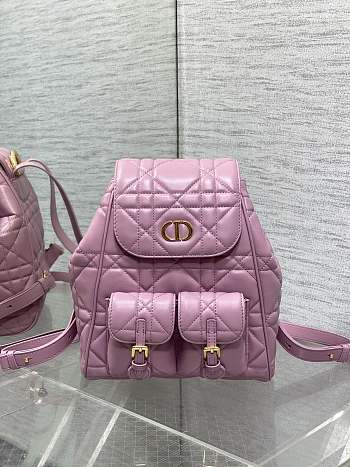 Kitlife Dior Caro Backpack Pink 23x11x25cm