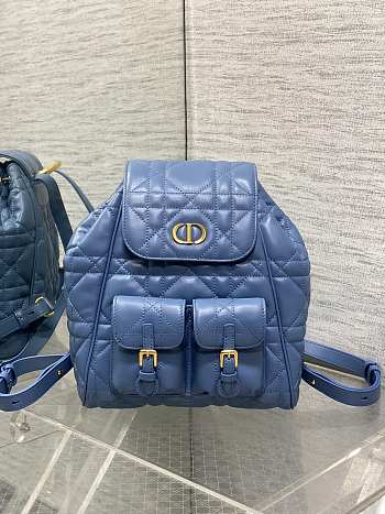 Kitlife Dior Caro Backpack Blue 23x11x25cm