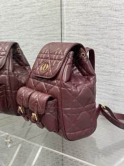 Kitlife Dior Caro Backpack Burgundy 23x11x25cm - 6