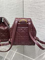 Kitlife Dior Caro Backpack Burgundy 23x11x25cm - 4