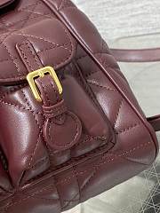 Kitlife Dior Caro Backpack Burgundy 23x11x25cm - 3