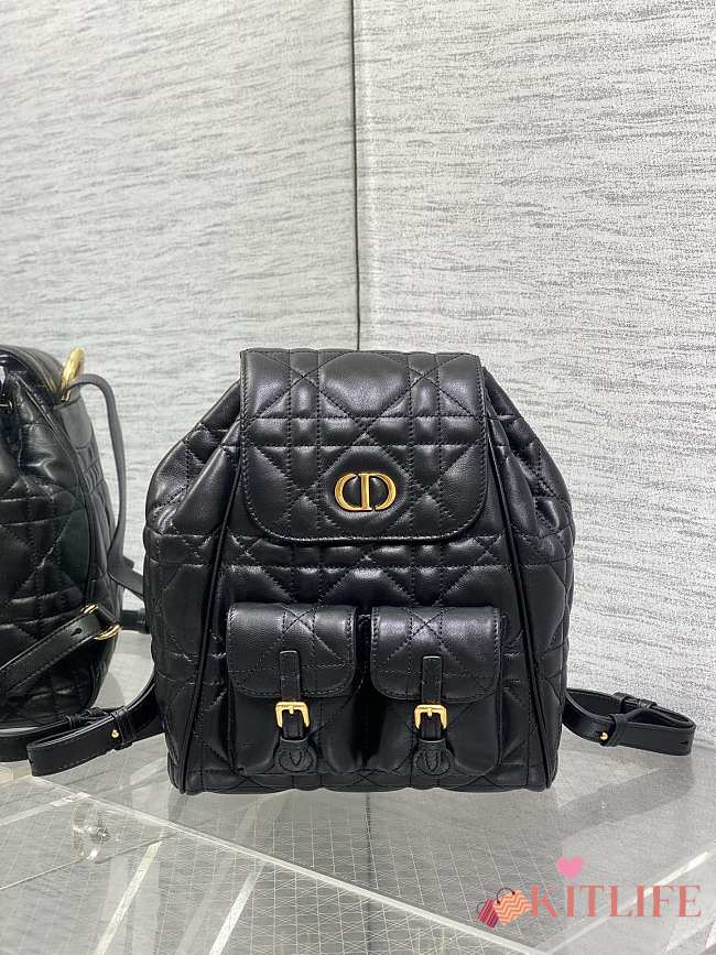 Kitlife Dior Caro Backpack Black 23x11x25cm - 1