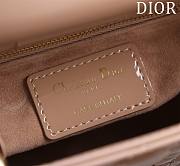 Kitlife Dior Lady Diana Beige Patent Leather Bag M0505 17x15x7cm - 4