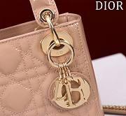 Kitlife Dior Lady Diana Beige Patent Leather Bag M0505 17x15x7cm - 3