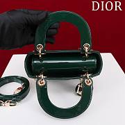 Kitlife Dior Lady Diana Green Patent Leather Bag M0505 17x15x7cm  - 6