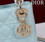 Kitlife Dior Lady Diana Blue Patent Leather Bag M0505 17x15x7cm - 5