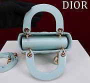 Kitlife Dior Lady Diana Blue Patent Leather Bag M0505 17x15x7cm - 4