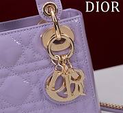 Kitlife Dior Lady Diana Purple Patent Leather Bag M0505 17x15x7cm - 5