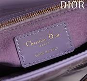 Kitlife Dior Lady Diana Purple Patent Leather Bag M0505 17x15x7cm - 6