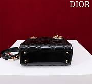 Kitlife Dior Lady Diana Black Patent Leather Bag M0505 17x15x7cm - 6
