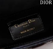 Kitlife Dior Lady Diana Black Patent Leather Bag M0505 17x15x7cm - 2