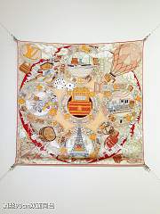 Kitlife Louis Vuitton Journey Scarf Beige & White 90x90cm - 1